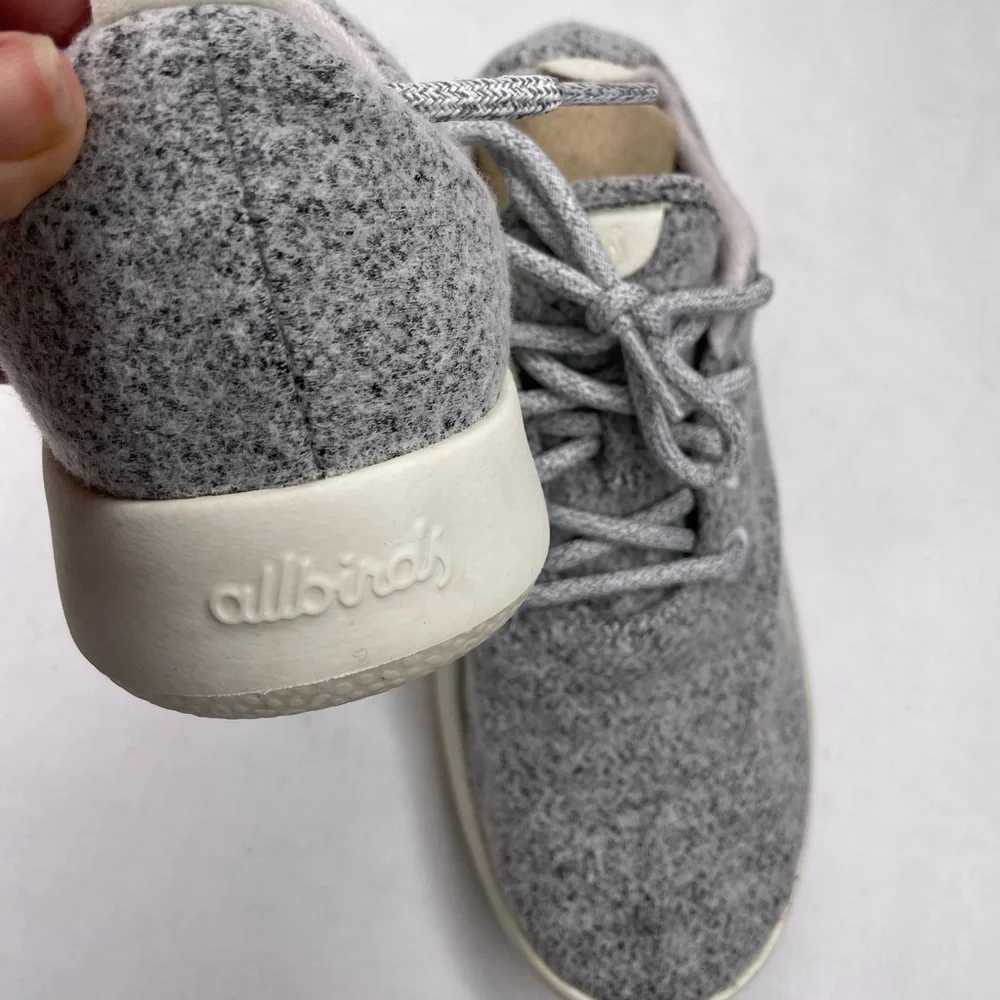 Allbirds wool runners Light dapple grey cream sole womens Tennis Shoe Sz 7. - Picture 8 of 11